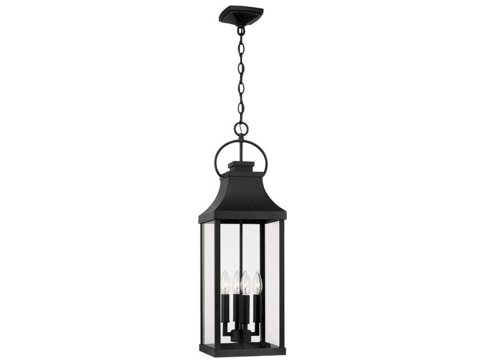 Bradford 4-Light Outdoor Hanging Lantern in Black