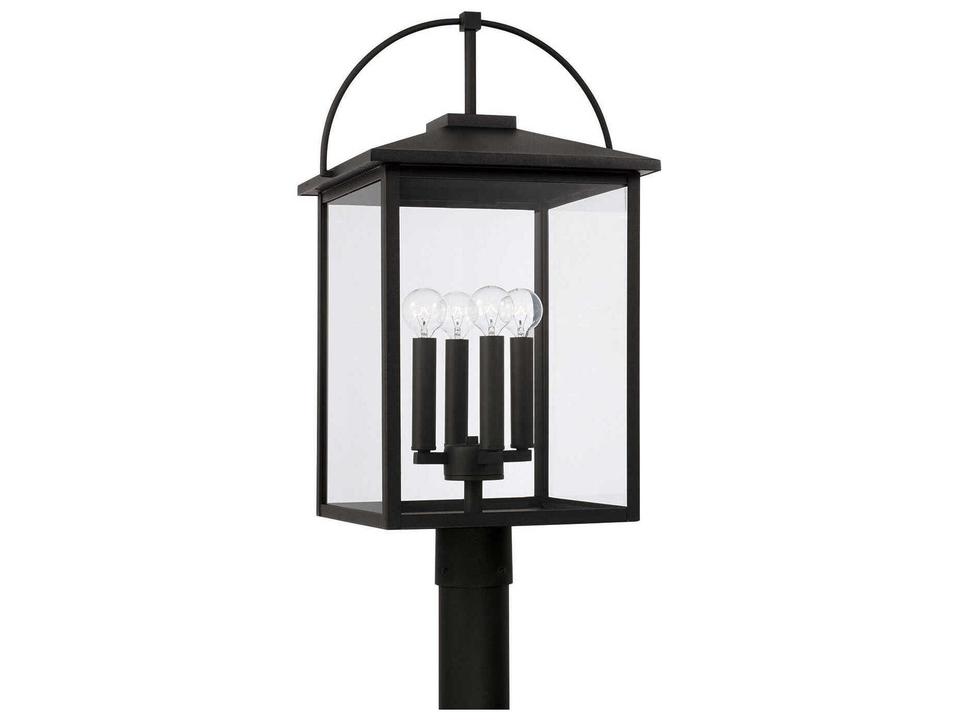 Bryson 4-Light Outdoor Post Lantern in Black