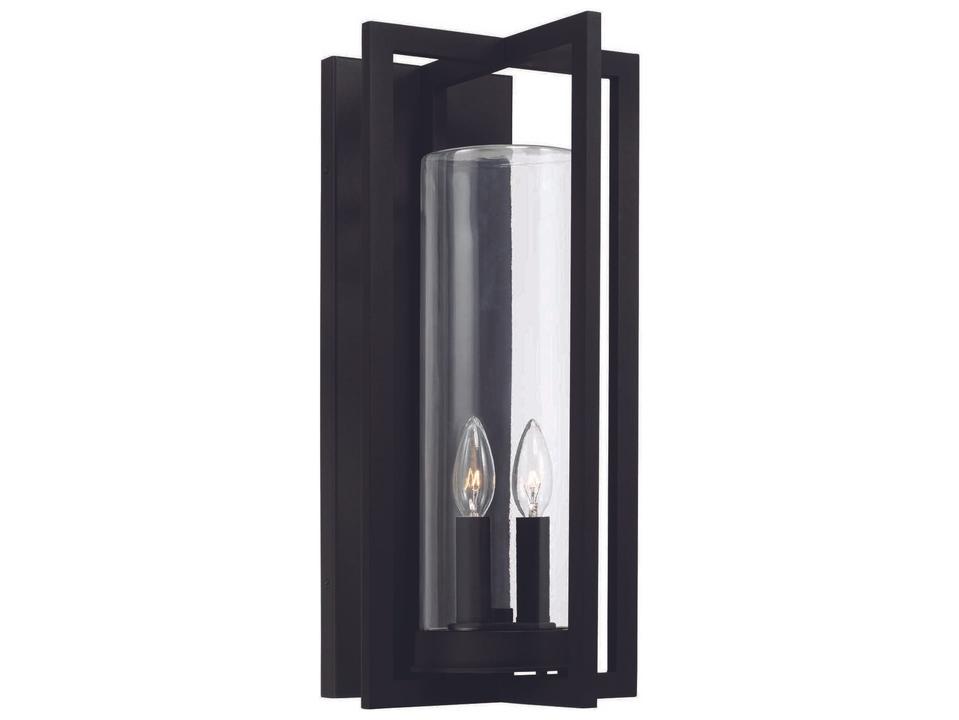 Kent 2-Light Outdoor Wall Lantern in Black