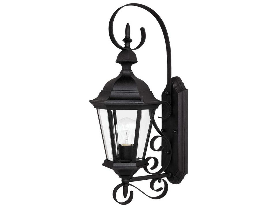 Carriage House 23-Inch 1-Light Outdoor Wall Lantern in Black