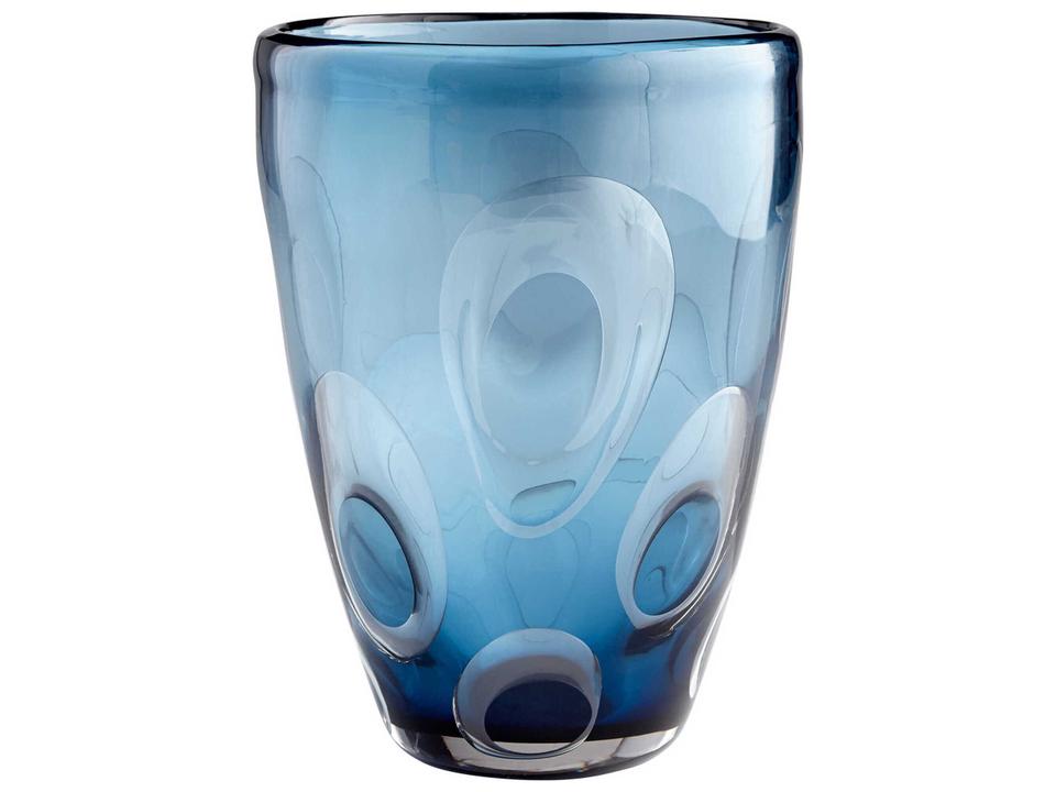 Royale Large Blue Glass Vase for Home Decor