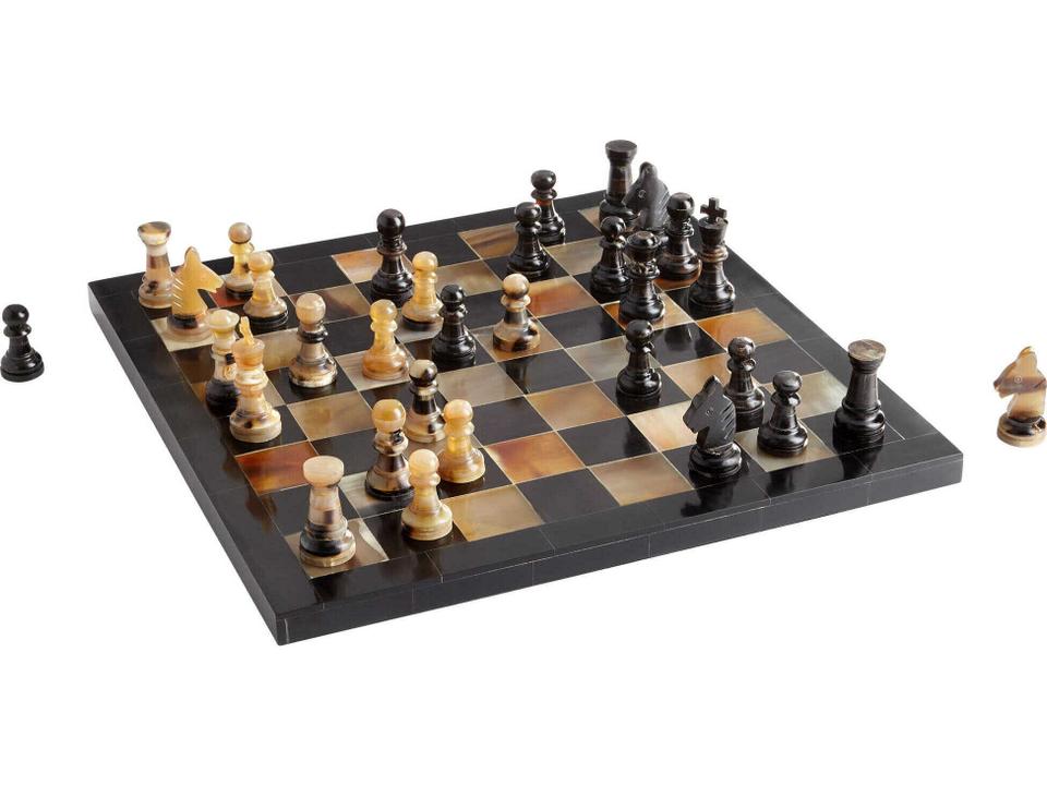 Checkmate Horn and Resin Chess Game Board