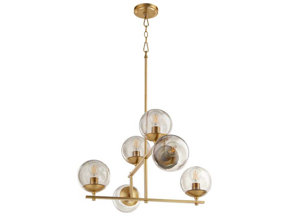 6-Light Edmonds Chandelier with Aged Brass Finish