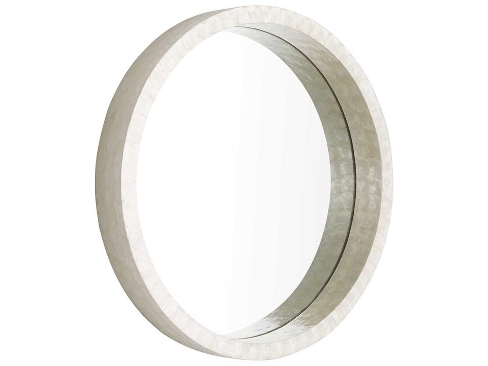 Triton Modern White Round Wall Mirror