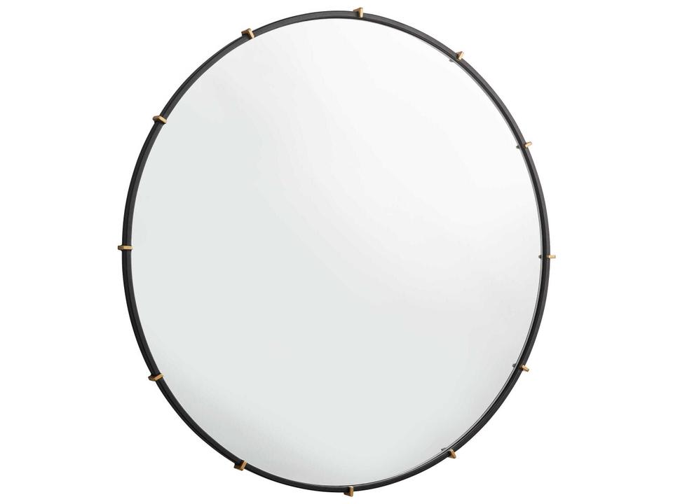 Klipp Large Round Wall Mirror in Black