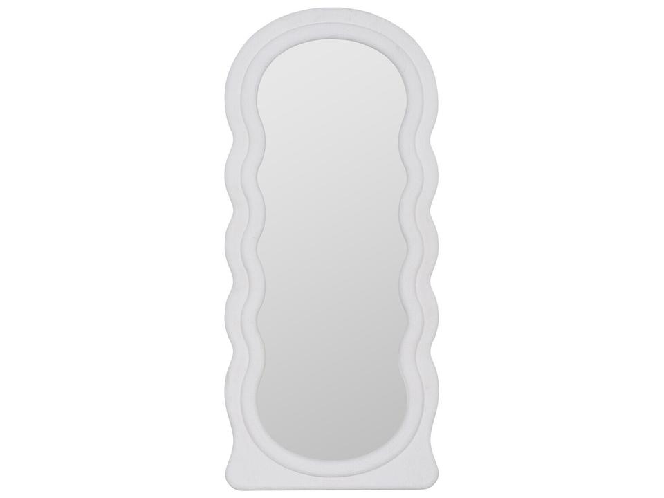 Lana White Floor Mirror with Faux Plaster Finish