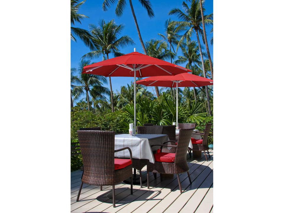 Rodeo Series 7.5 Foot Octagon Aluminum Market Umbrella with Pulley Lift