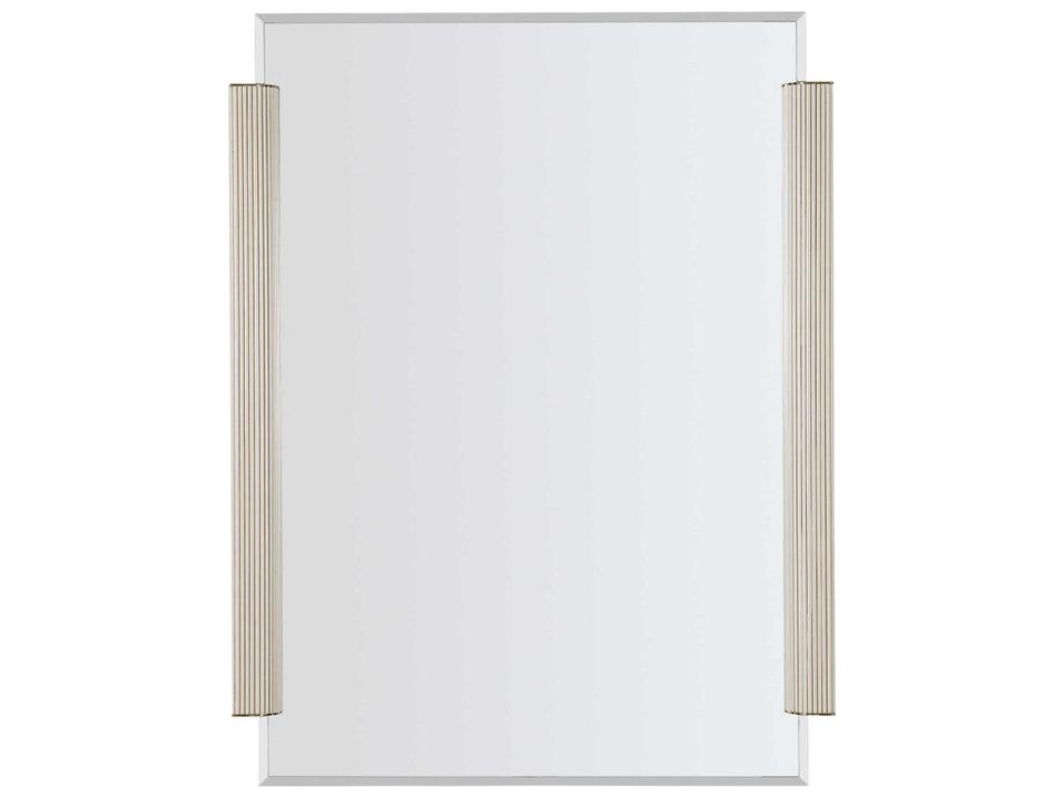 Classic Love to Look! Rectangular Wall Mirror in Matte Pearl and Gold