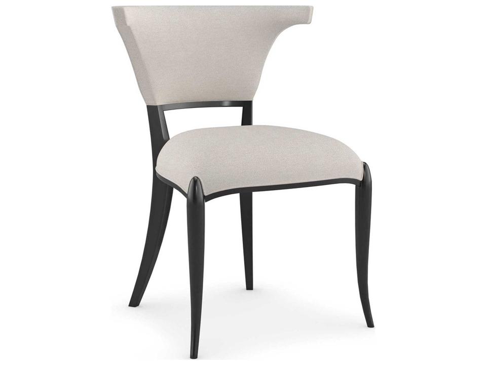 Be My Guest Upholstered Dining Side Chair in Almost Black