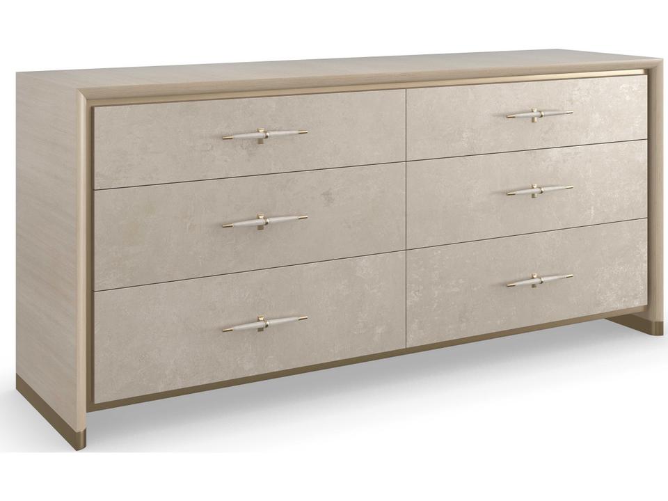Hang Up Dresser with 6 Drawers in Dry Martini and Winter Frost