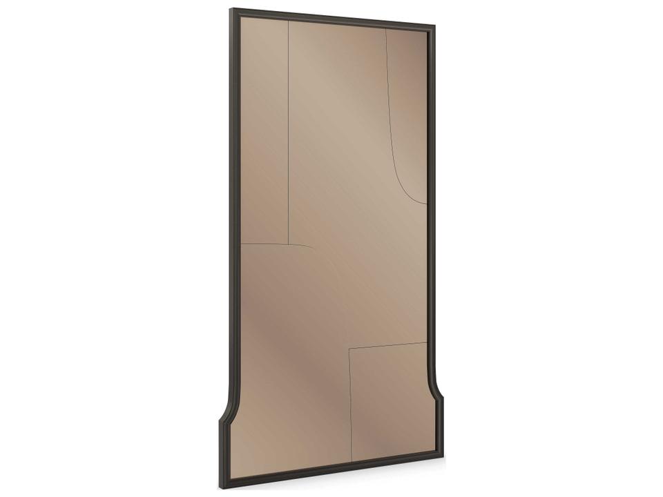 Classic Pieces Of Me Bronze Wall Mirror in Dark Chocolate Wood