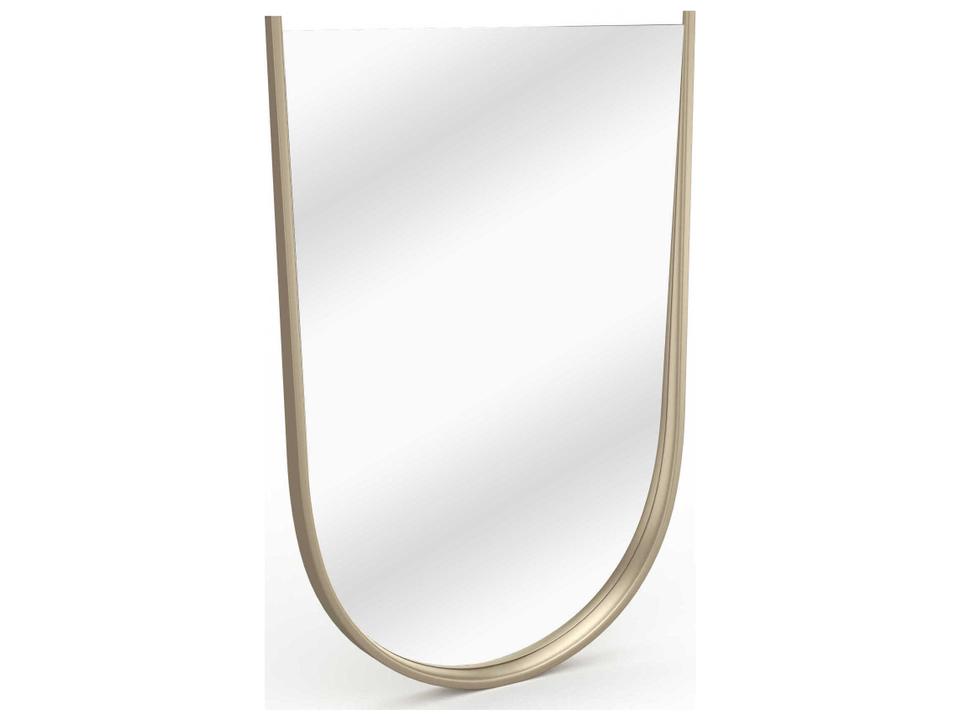 Oblique Wall Mirror in Soft Silver Paint Gloss