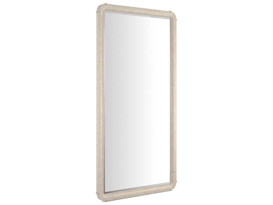Classic Salver Floor Mirror in Oracle Silver Leaf