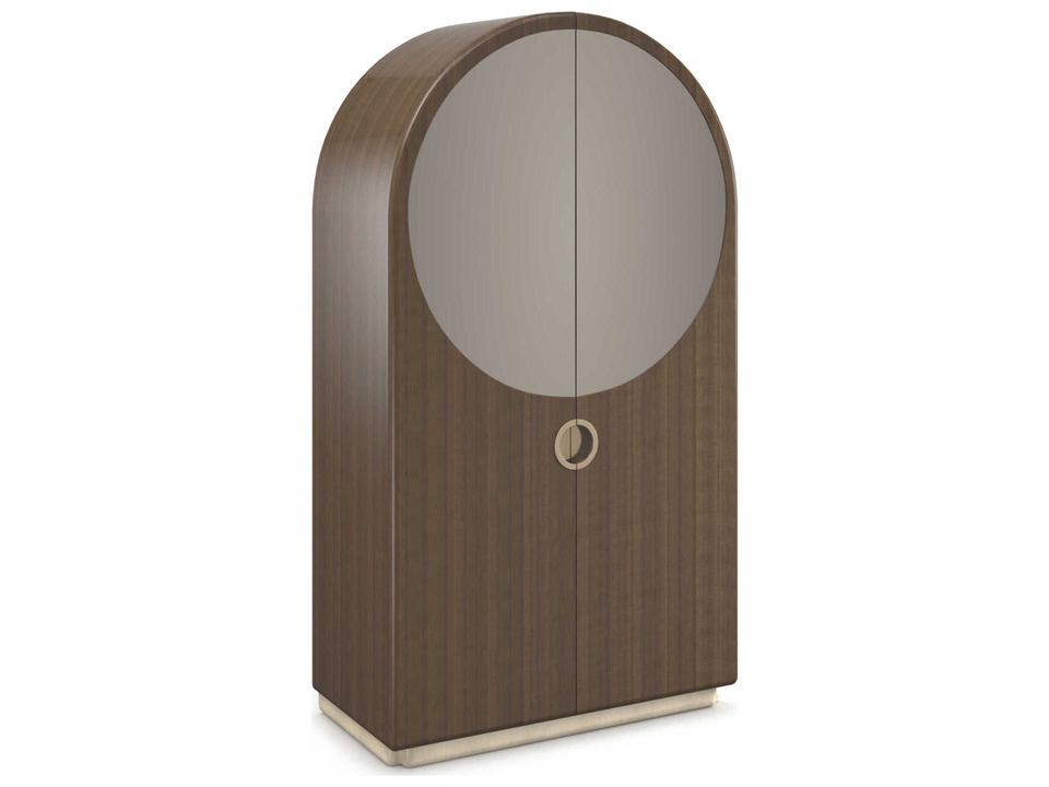 Gelee Armoire Caramello Gloss Hardwood with Smoked Bronze Mirror