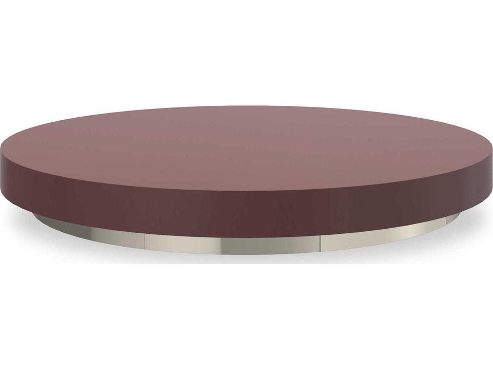 Classic Radius Round Coffee Table Rouge Red Gloss with Whisper of Gold