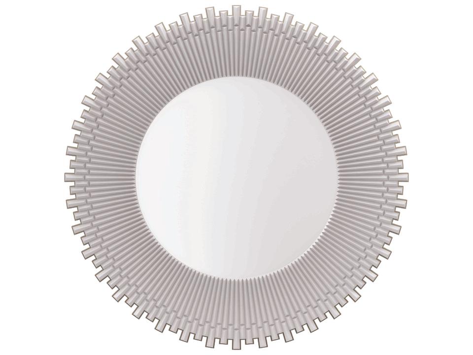 Helios Circular Mirror in Almond Milk Finish