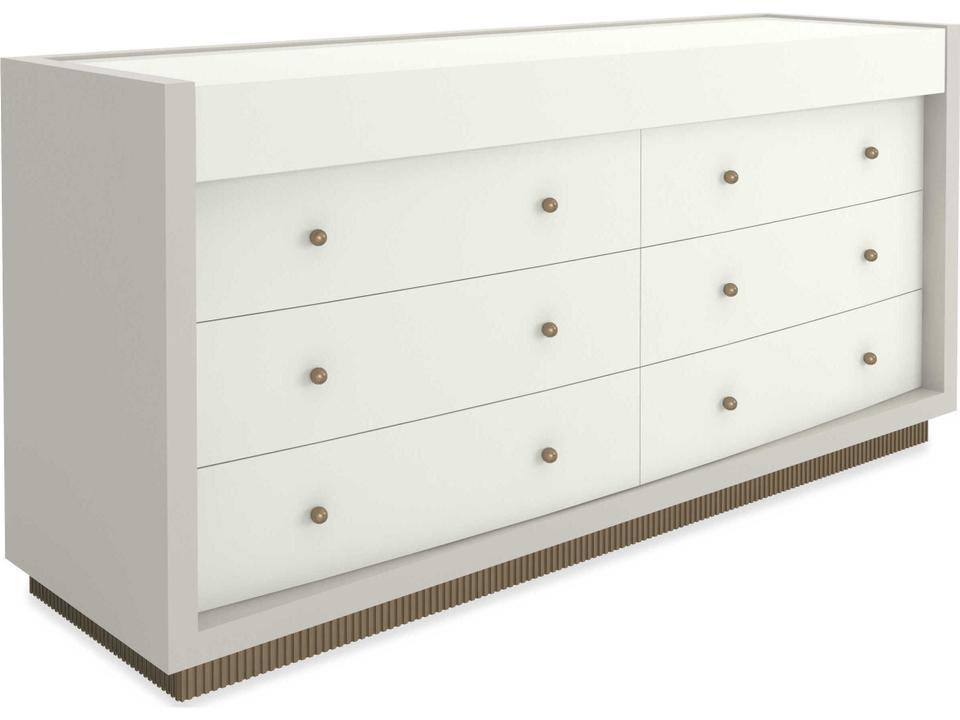 Classic Calais 8-Drawer Dresser in Rockport Grey Adobe and Almond Milk