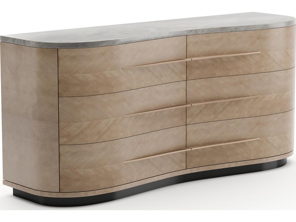 Roam 6-Drawer Dresser with Gray Armani Marble Top