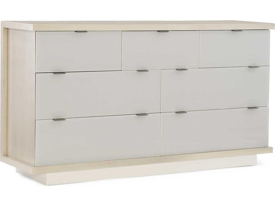 Modern Expressions 7-Drawers White Double Dresser