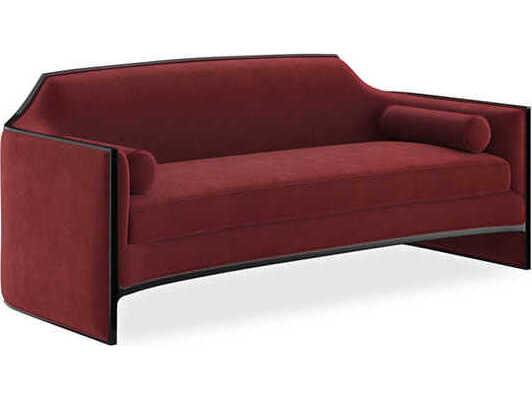 The Cat's Meow 3-Seat Velvet Sofa in Almost Black