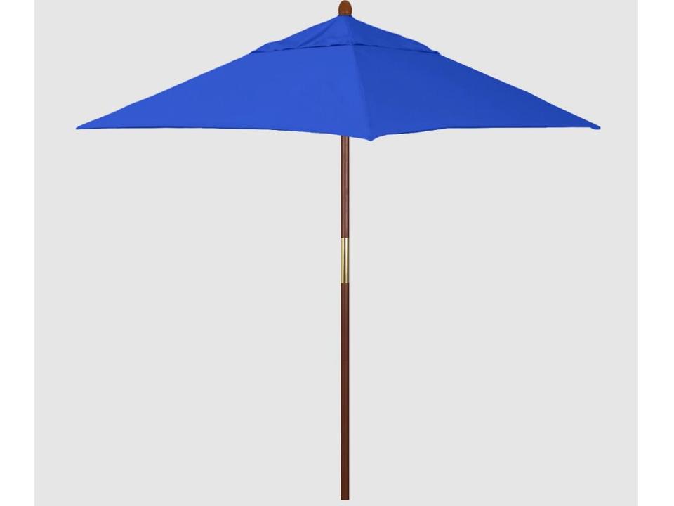 Grove Series 6-Foot Square Hardwood Market Patio Umbrella with Push Lift System