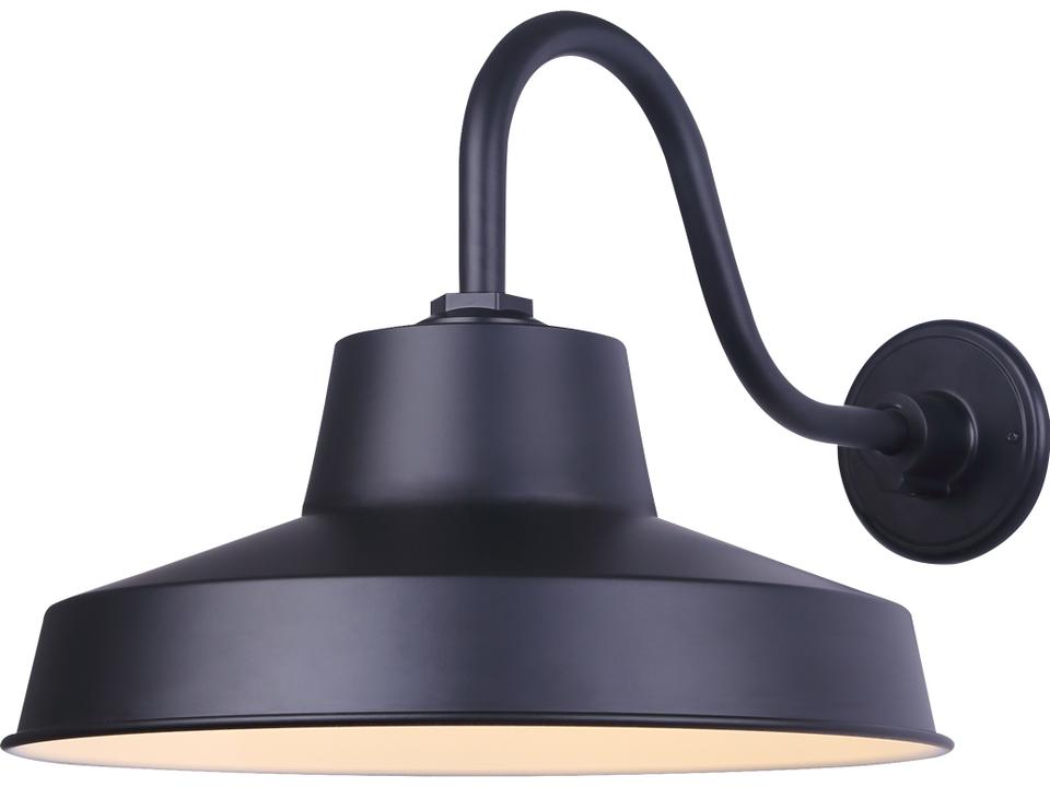Landis 1-Light Outdoor Wall Light in Matte Black