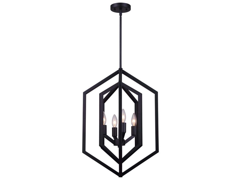 Netto 4-Light Chandelier in Matte Black