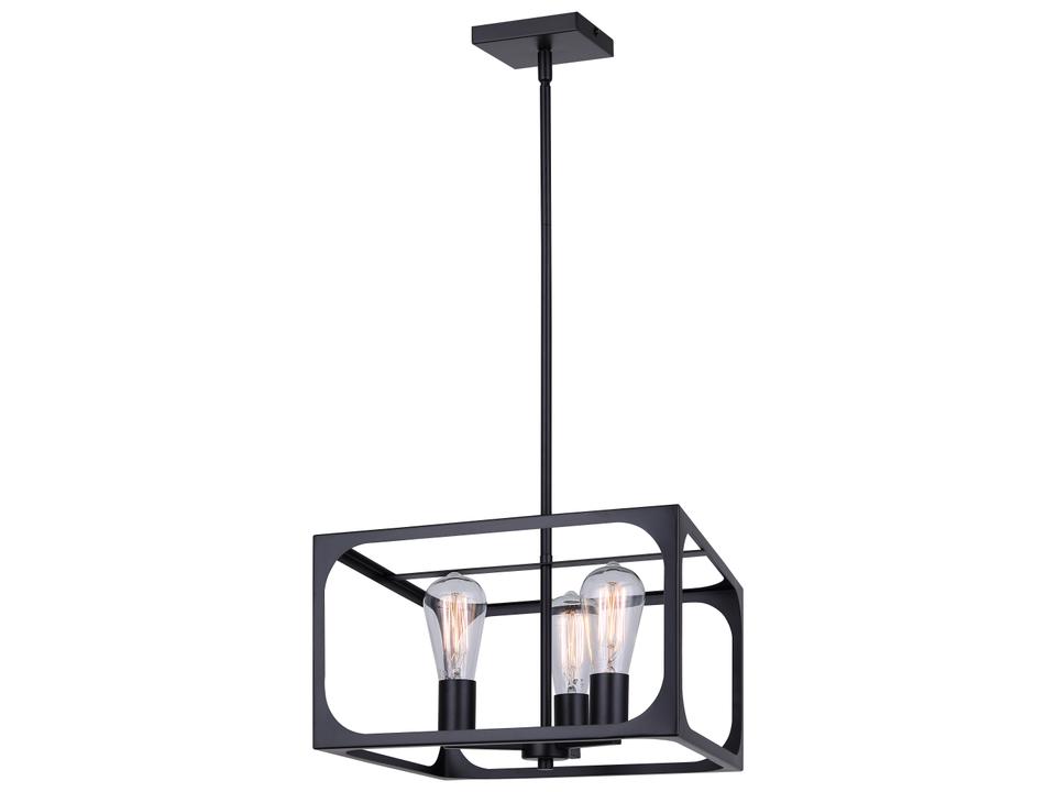 3-Light Zelie Chandelier in Matte Black