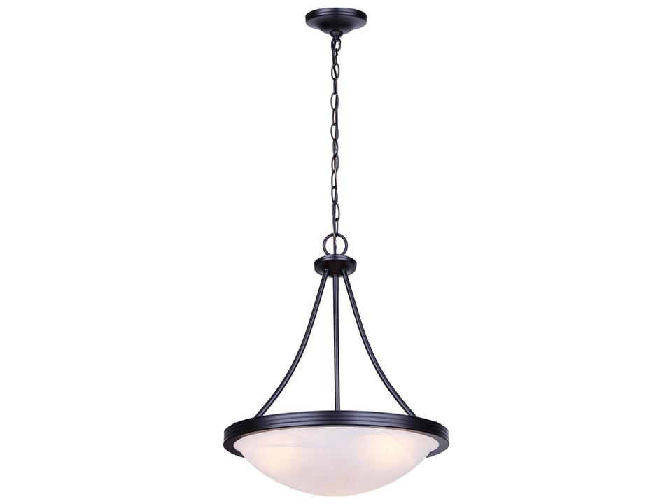 Devon 3-Light Chandelier with Alabaster Glass in Matte Black