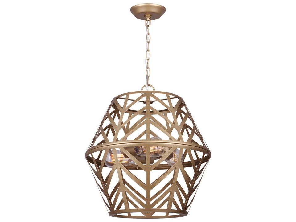 Maud 3-Light Modern Chandelier in Painted Gold