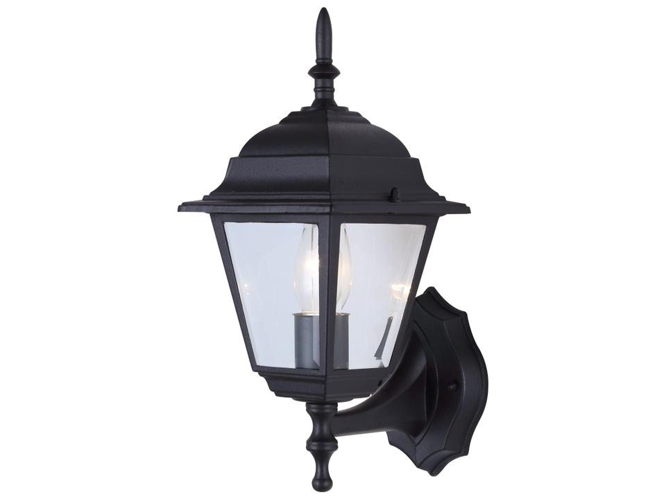 1-Light Outdoor Wall Sconce in Black