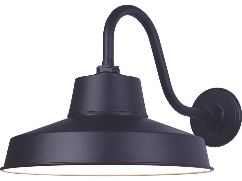 Madison 14-Inch 1-Light Integrated LED Outdoor Barn Light in Black