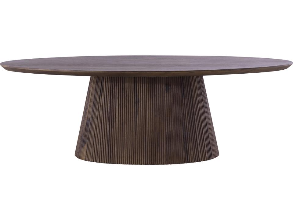 Madhy Oval Wood Coffee Table in Brown