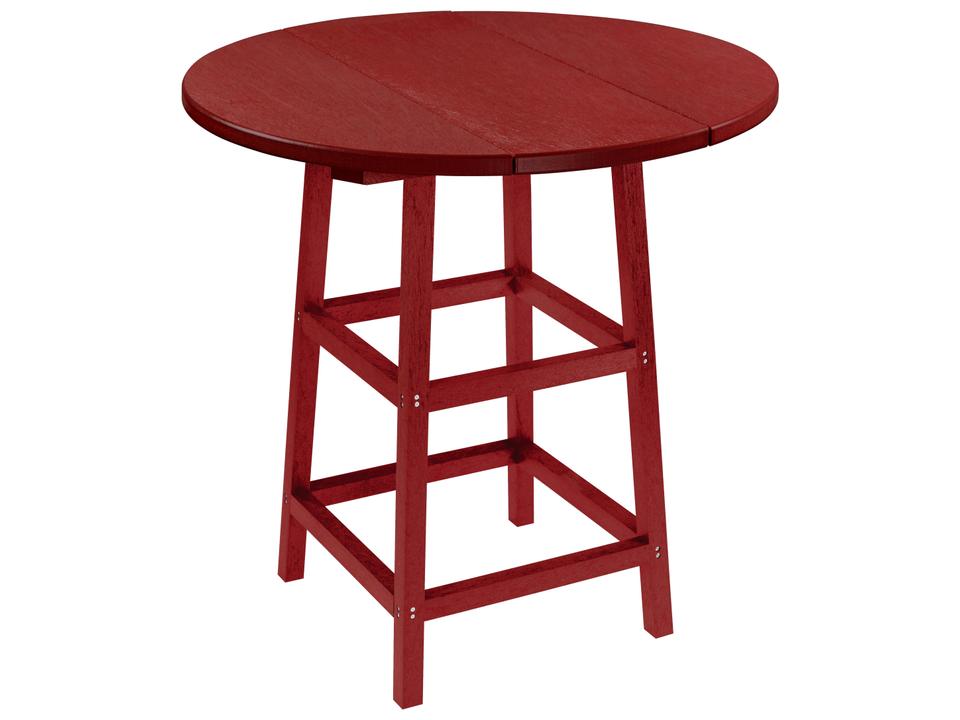 Capterra Round 32-Inch Recycled Plastic Outdoor Bar Table