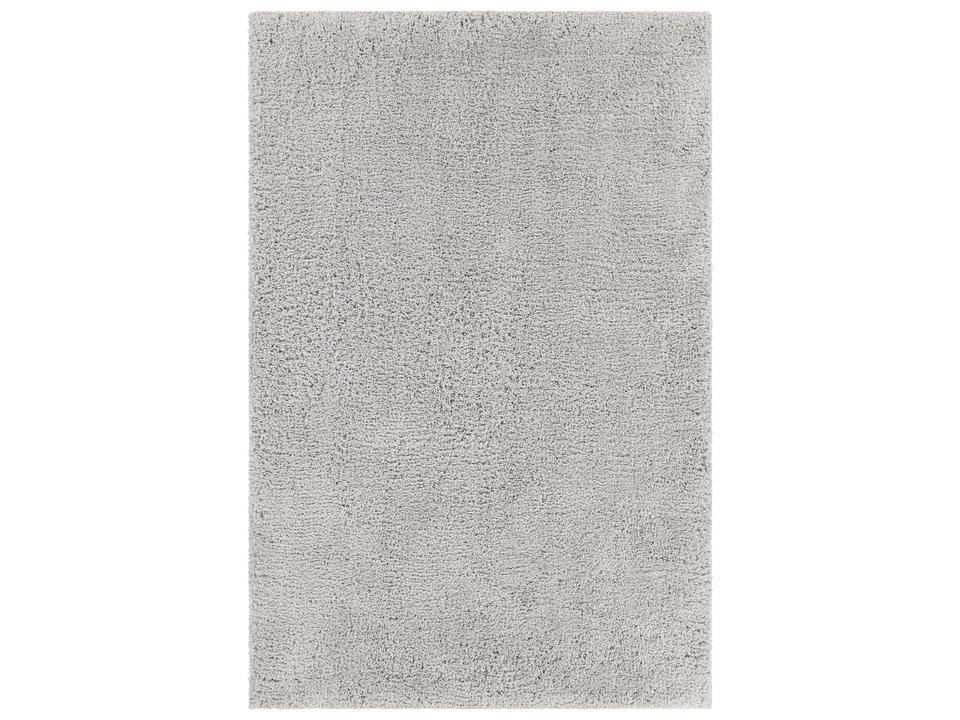 Bella Hand-Woven Polyester Shag Area Rug in Grey