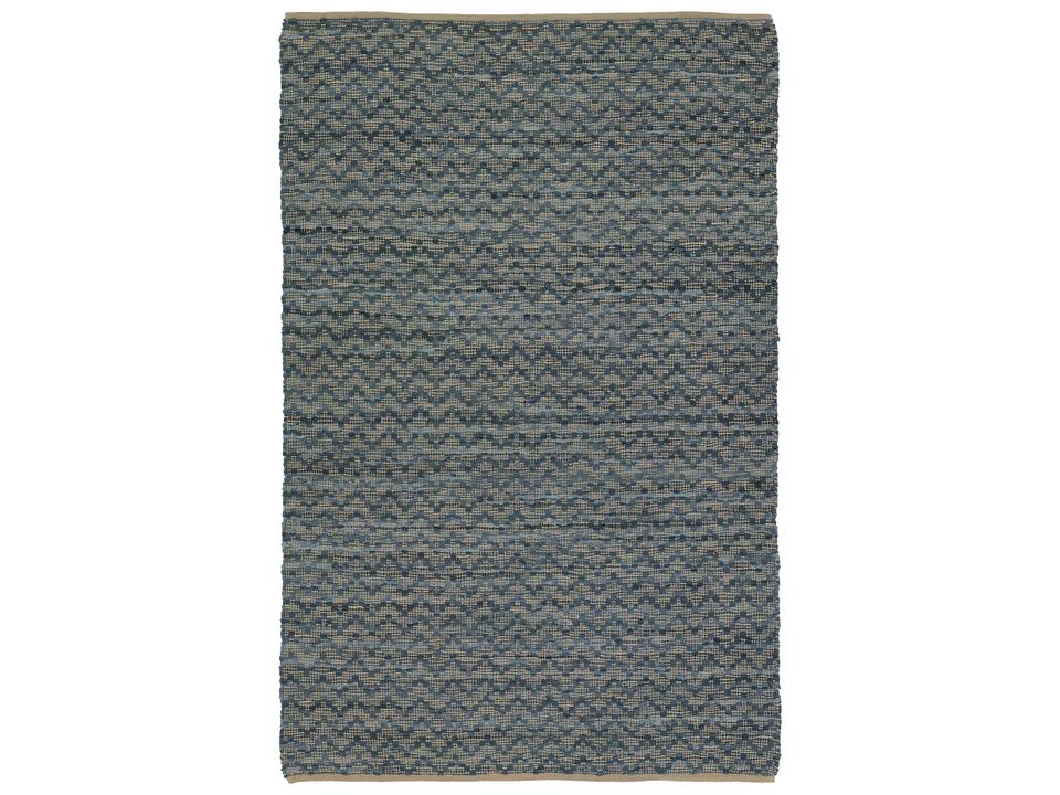 Jazz JAZ-17002 Hand Woven Leather Cotton Jute Area Rug in Tan and Gray