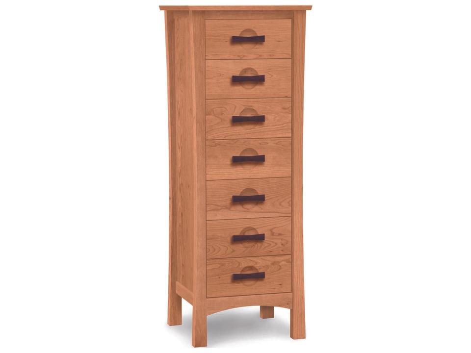 Berkeley 7-Drawer Lingerie Chest Solid Cherry Hardwood with Walnut Accents