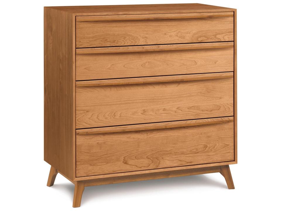 Catalina 4-Drawer Solid Hardwood Dresser Mid-Century Modern Style