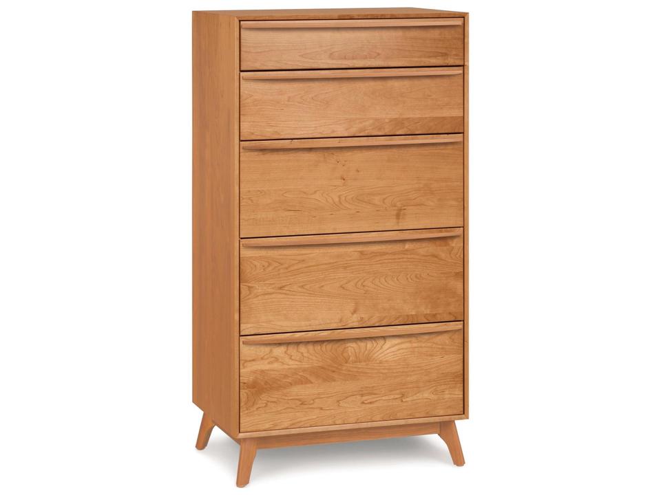 Catalina 5-Drawer Narrow Solid Wood Dresser