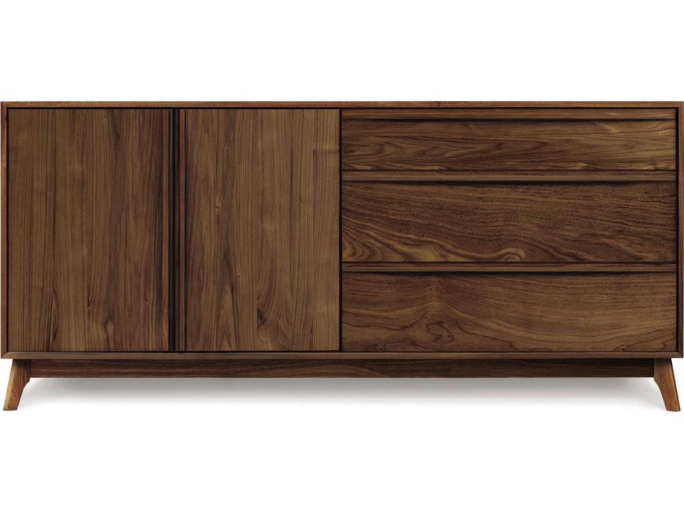 Catalina 3-Drawer 2-Door Double Dresser in Solid Hardwood