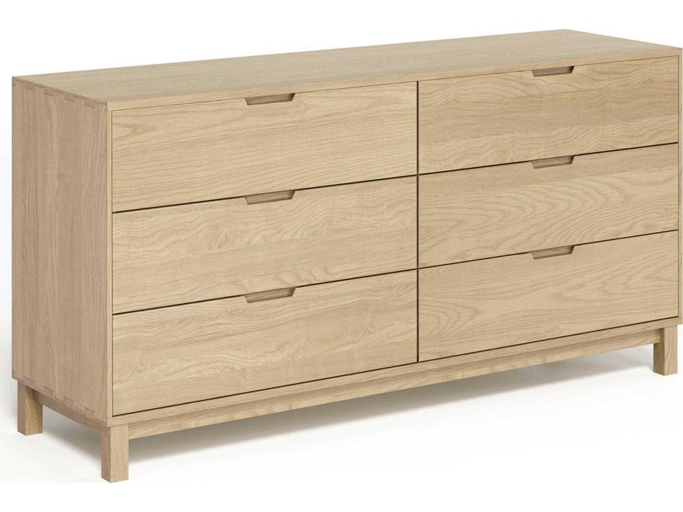 Furniture Oslo 6-Drawer Solid Oak Dresser