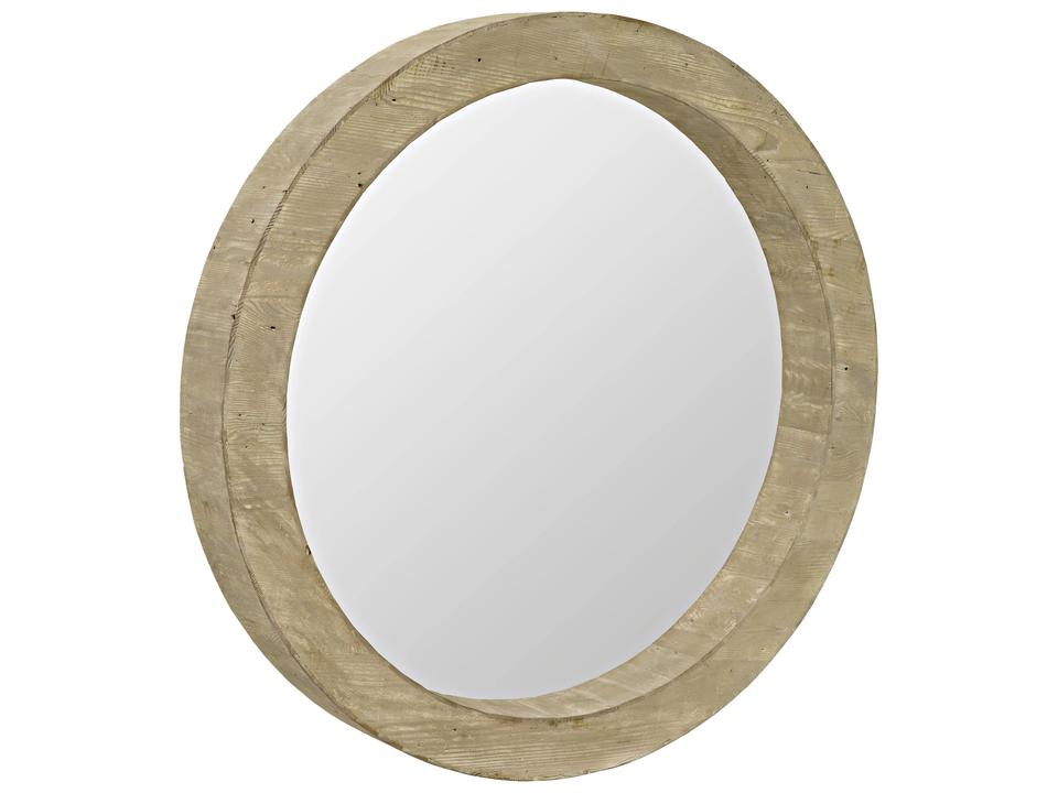 Tinaco Grey Wash Wall Mirror Round