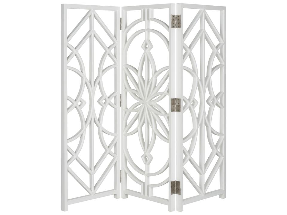 Lisa Kahn Tree of Life 3 Panel Room Divider White Cream