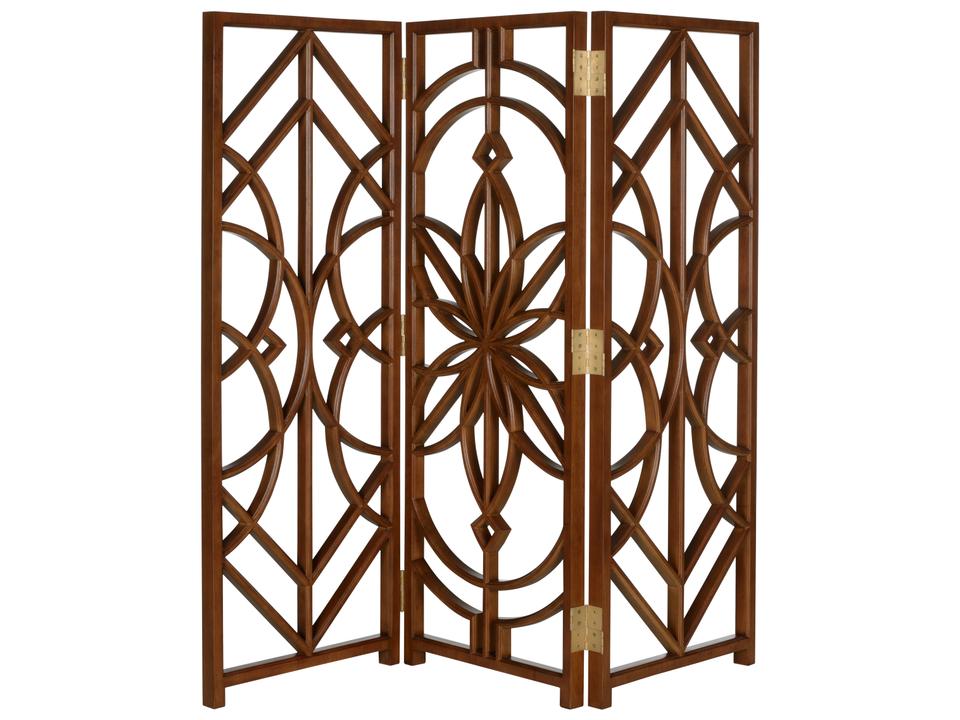 Lisa Kahn Tree of Life 3 Panel Room Divider Brown
