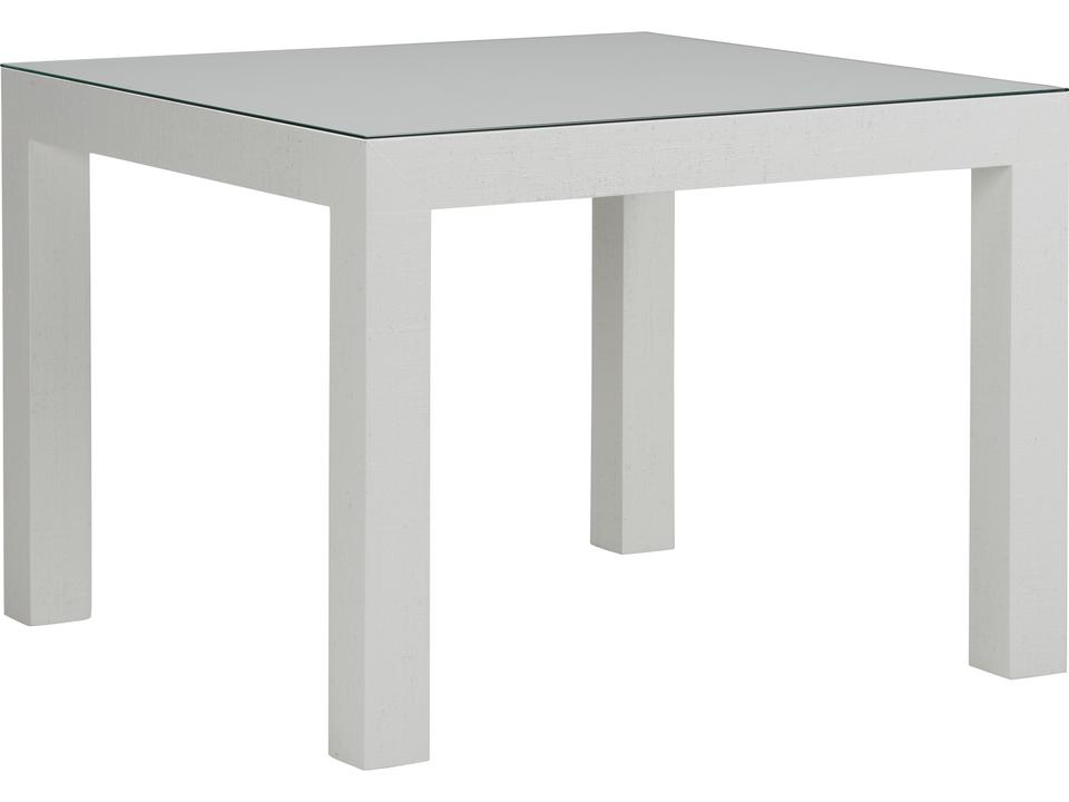 Sanibel Square Game Table in White Raffia