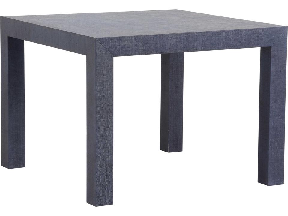 Sanibel Blue Raffia Square Game Table
