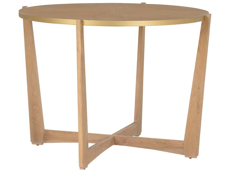 Jamie Merida Round Wood Cerused Oak Ardoise End Table