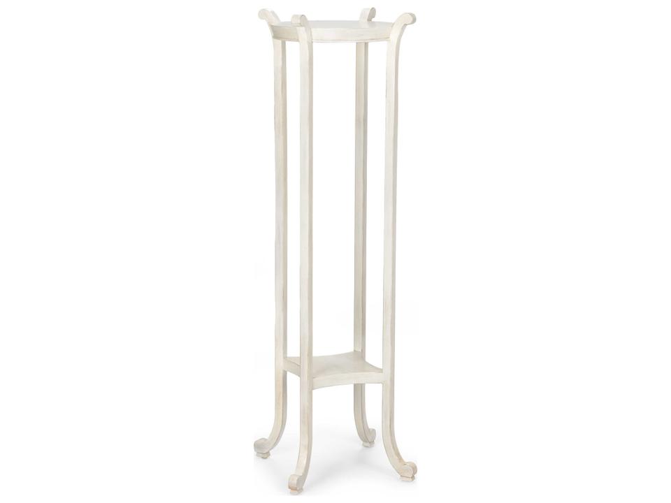 Paris Fern Stand 17-Inch Wood Pedestal Antique White