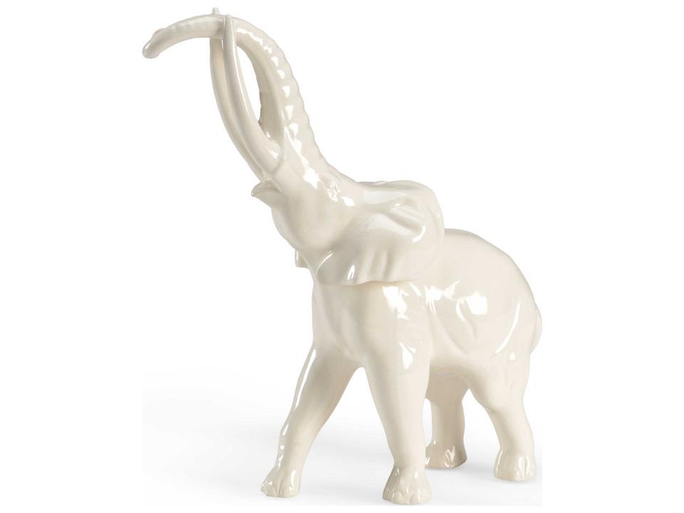 White Elephant Hand Made Ceramic Figurine