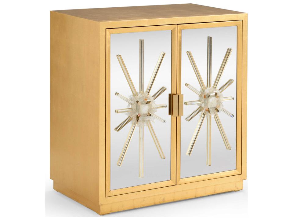 Gold Solid Wood Accent Chest